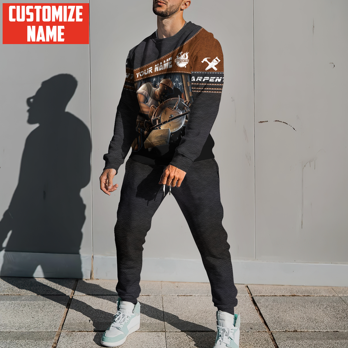 Tmarc Tee Personalized Name Carpenter 3D All Over Printed Combo Sweater and Sweatpant SN25052103