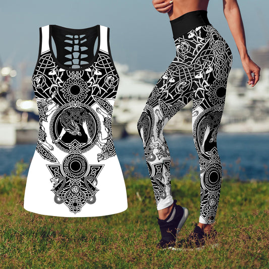 Viking Tattoo All-Over Combo Tank + Legging - Amaze Style™-Apparel