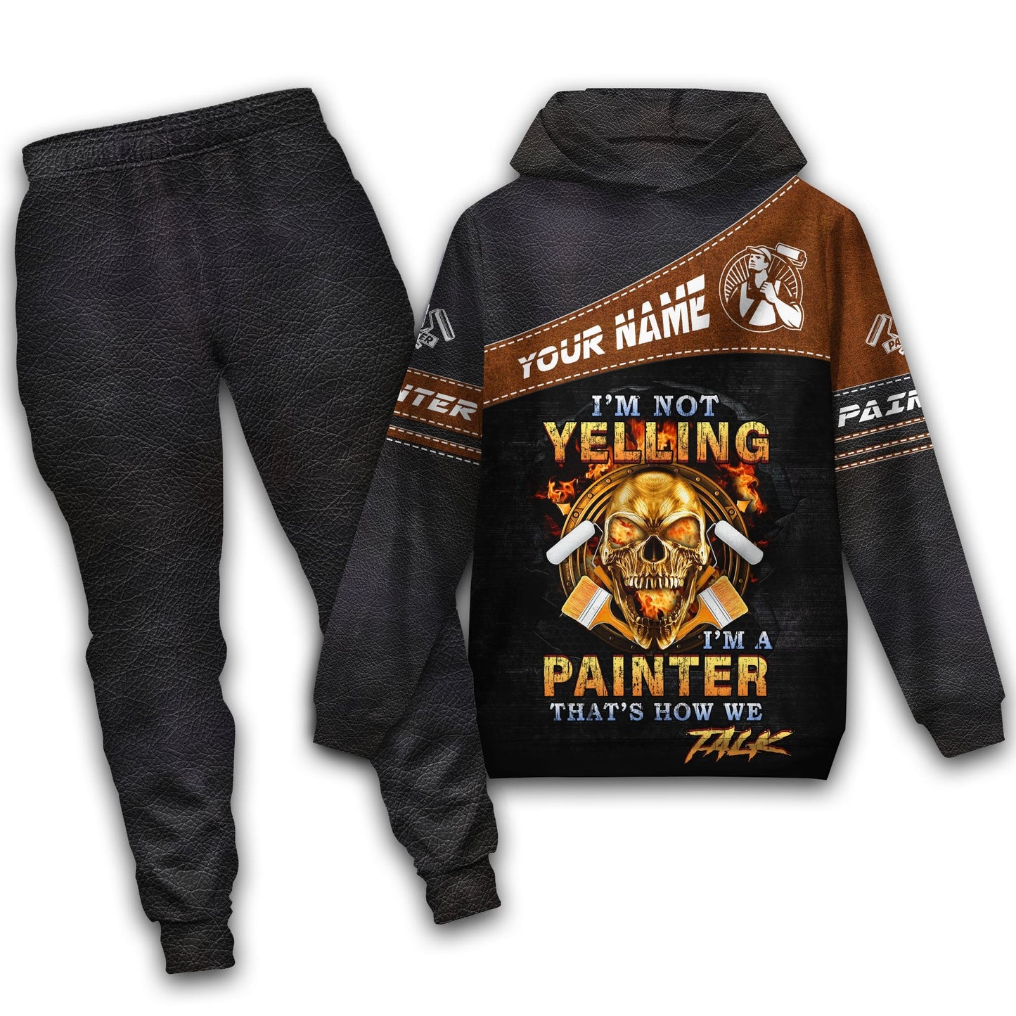 Tmarctee Customized Name House Painter 3D All Over Printed Combo Hoodie + Sweatpant HP33 SN29102103