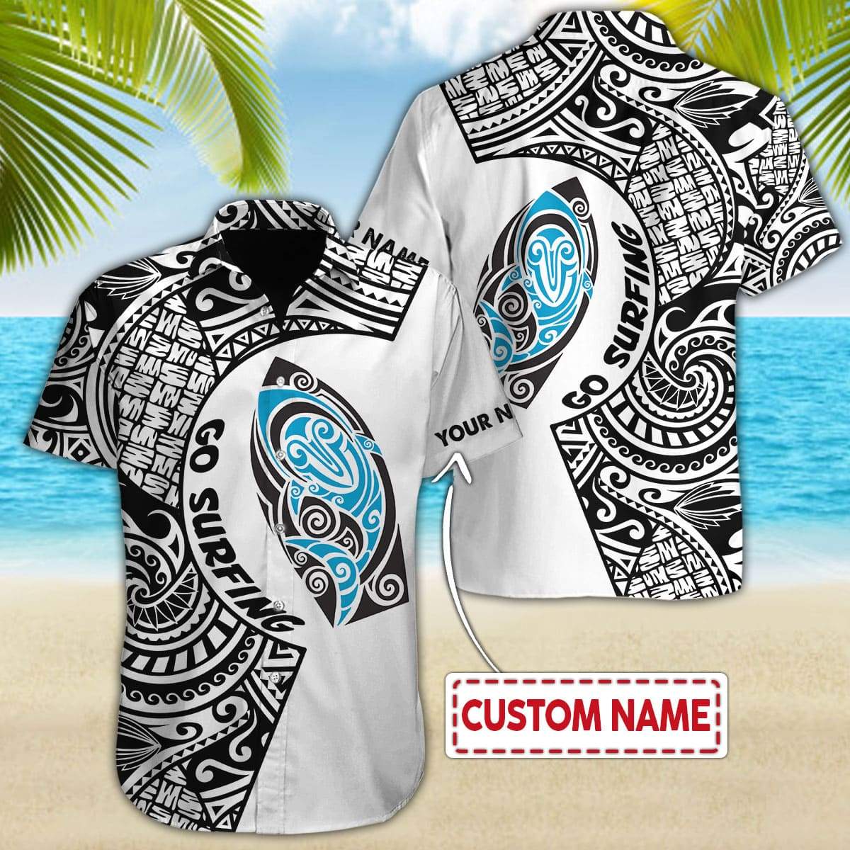 Amazing Polynesian Go Surfing Hawaii Shirt Combo With Short