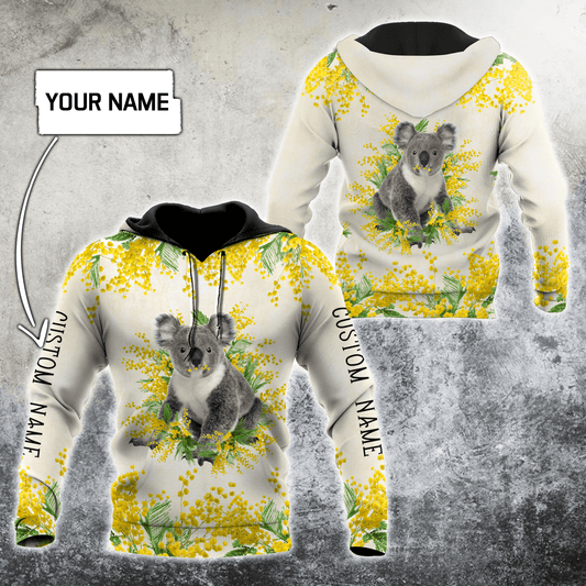 Tmarc Tee Custom name Australia Koala Golden Wattle Shirts