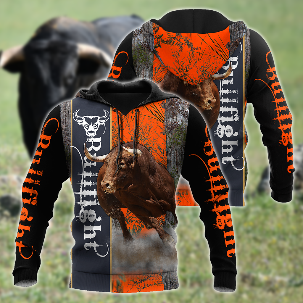 Bullfight Persionalized Your Name 3D All Over Printed Shirts