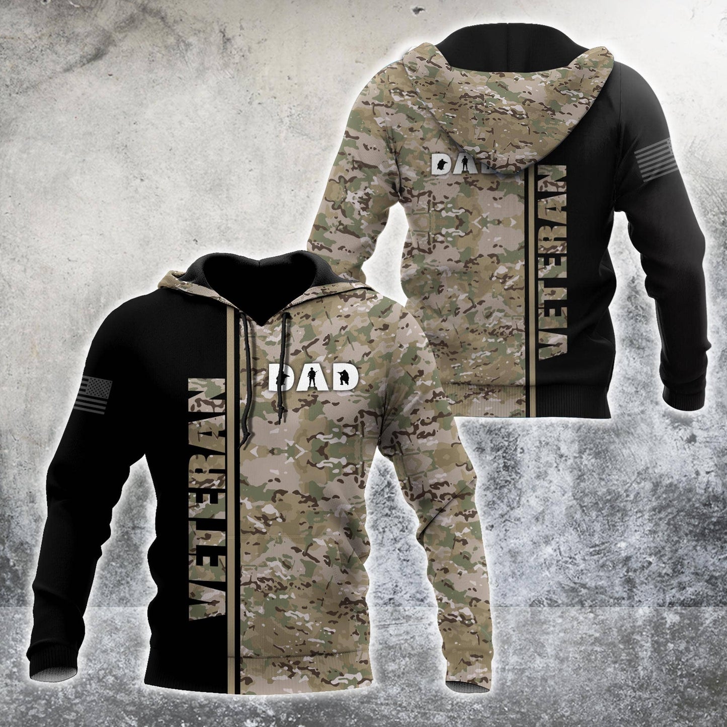 US Veteran Dad Camo 3d printed shirts Proud Military