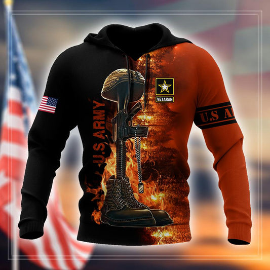 US Army Veteran 3D All Over Printed Unisex Hoodie AM28052103