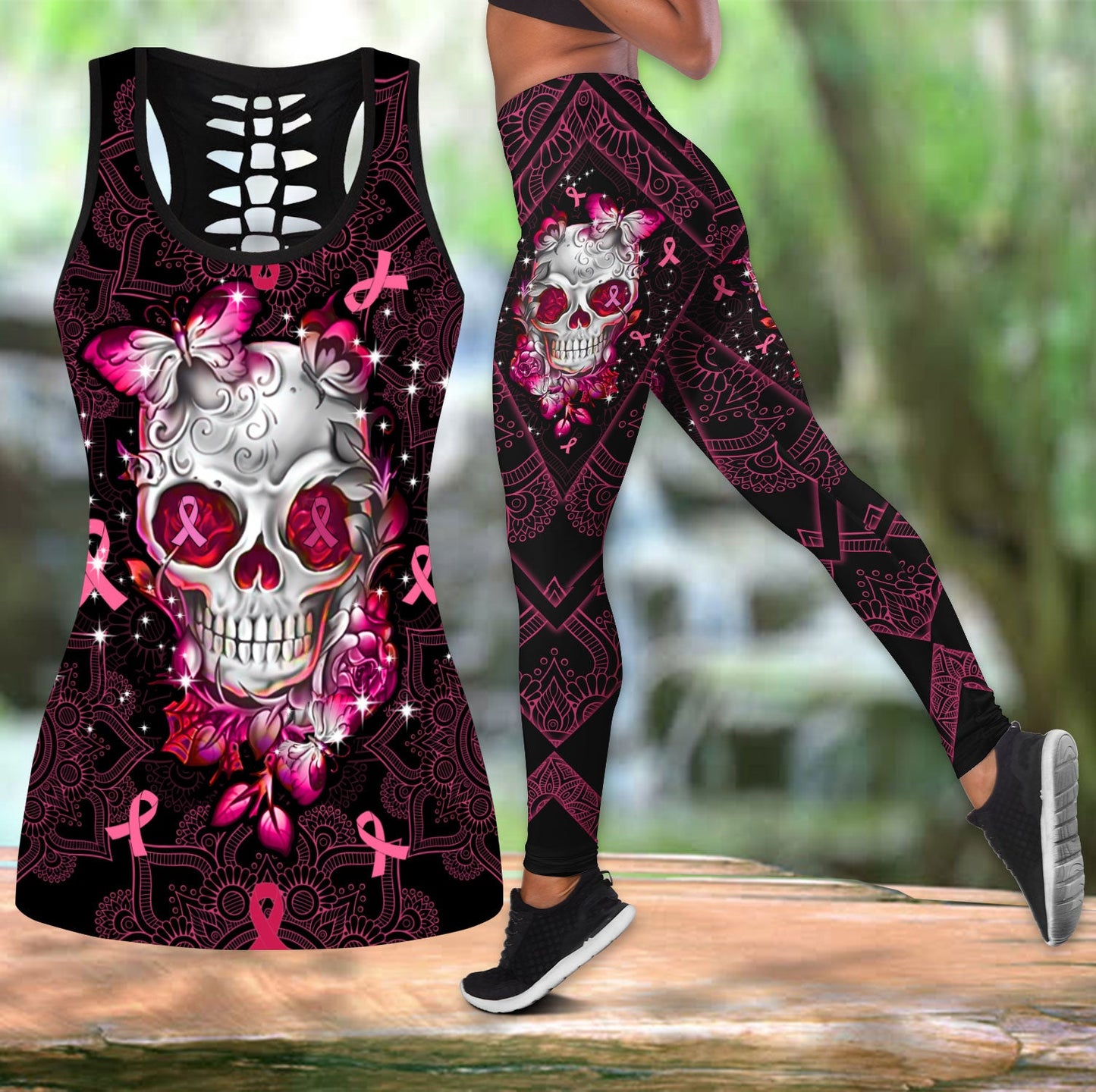 Breast Cancer Awareness Combo Legging And Tank Top