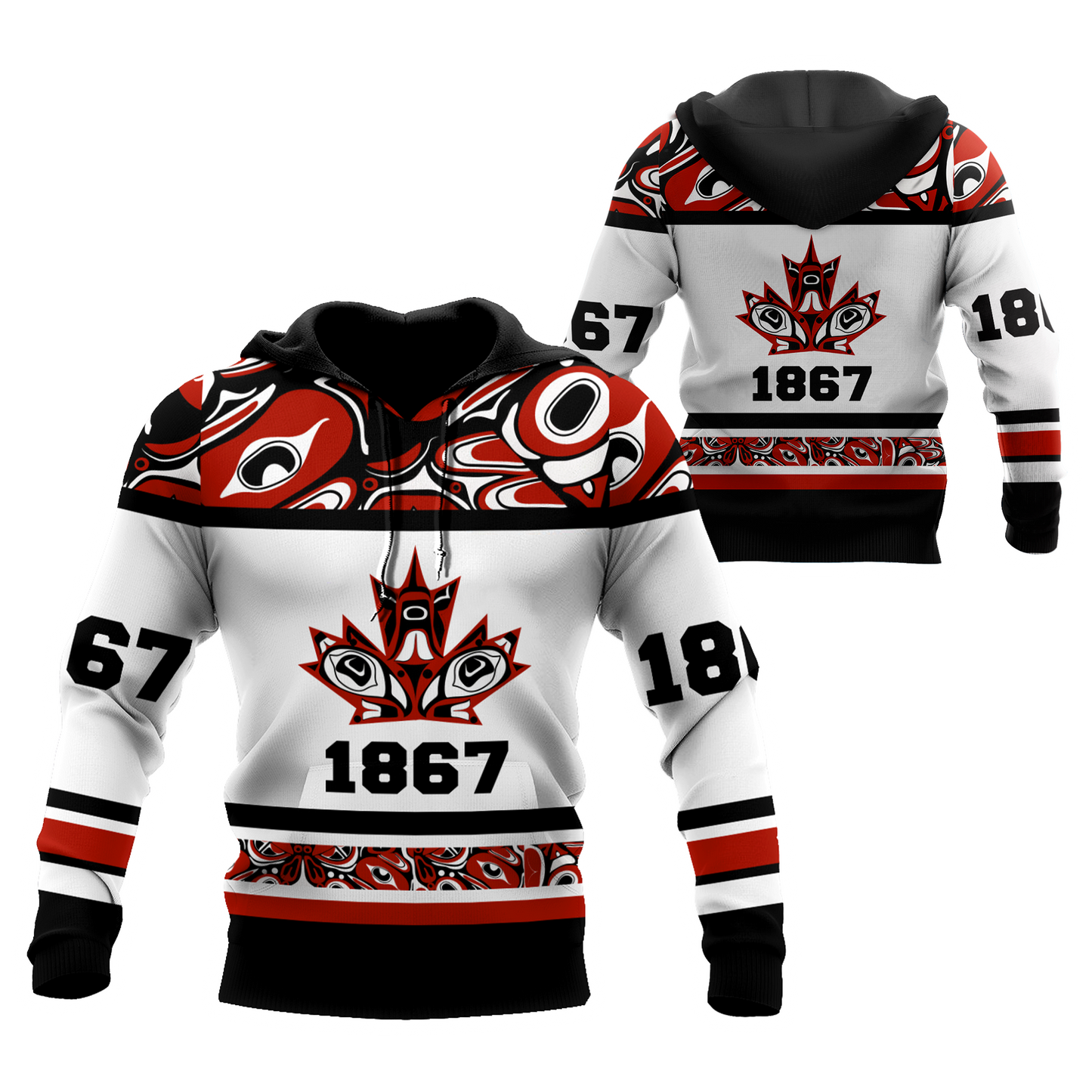Canada Day No21 Haida 1867 Pullover Premium Unisex Hoodie