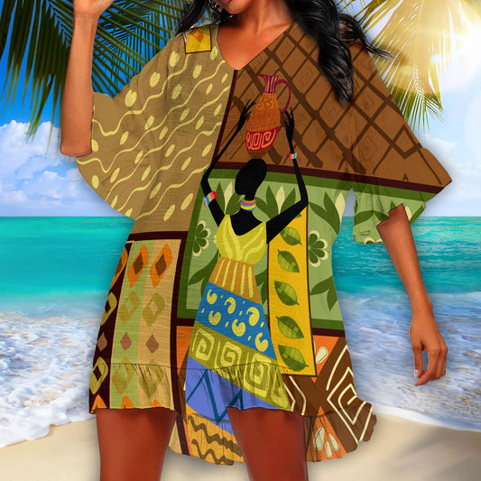 African Girl No 8 Swimsuit Cover Up NTN10072104