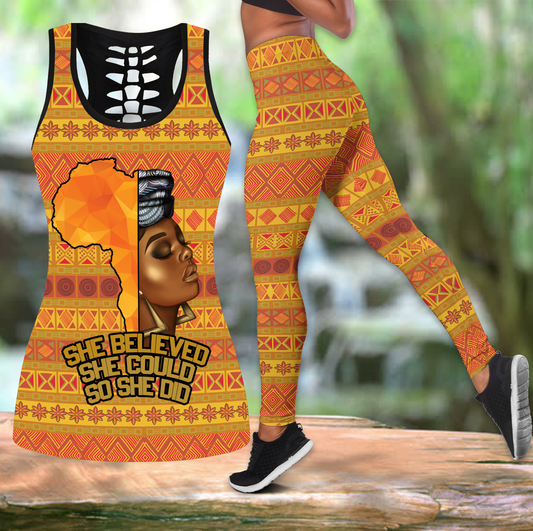 African Girl She Believed Legging & Tank top ML