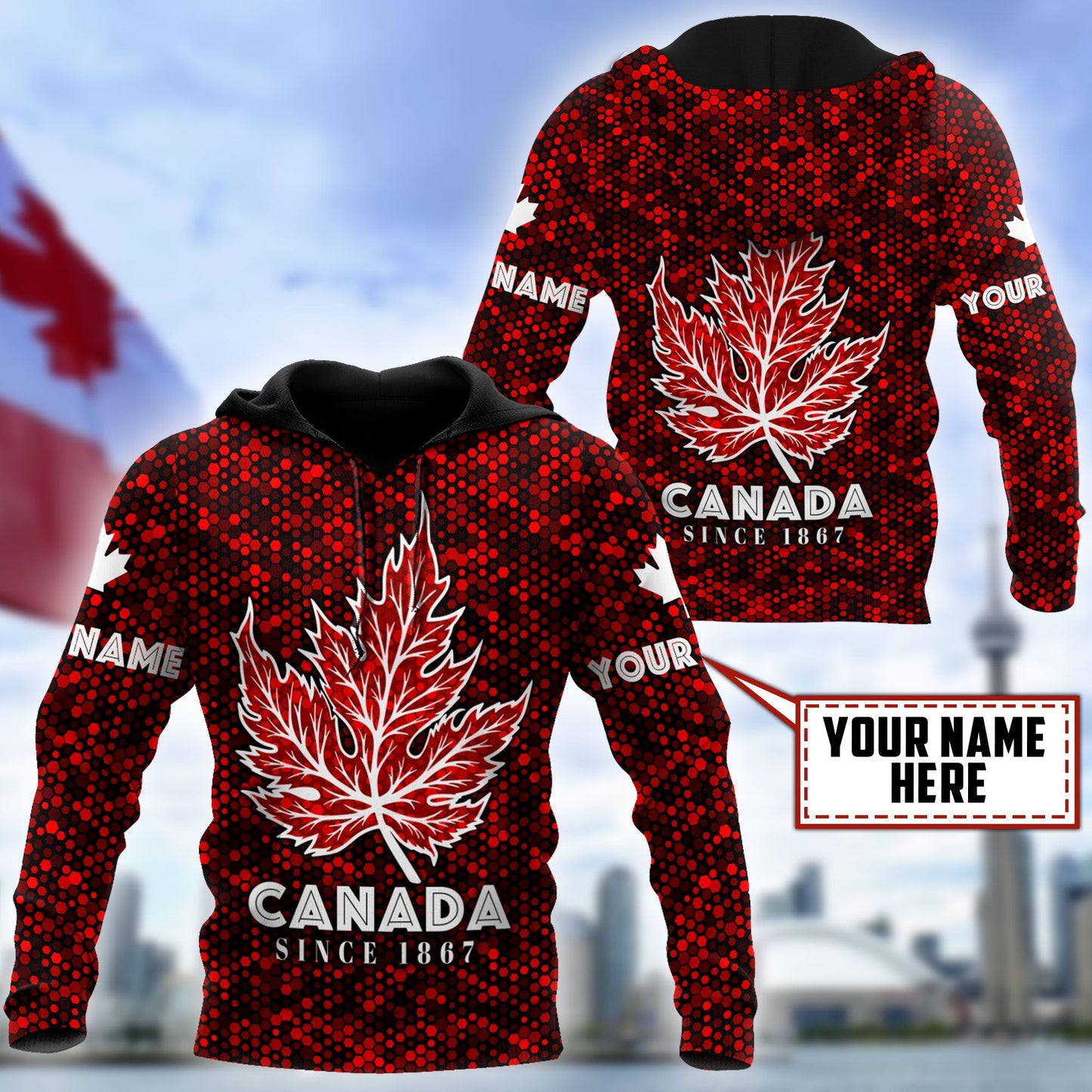 Canada Day No28 Personalize Premium Unisex Hoodie