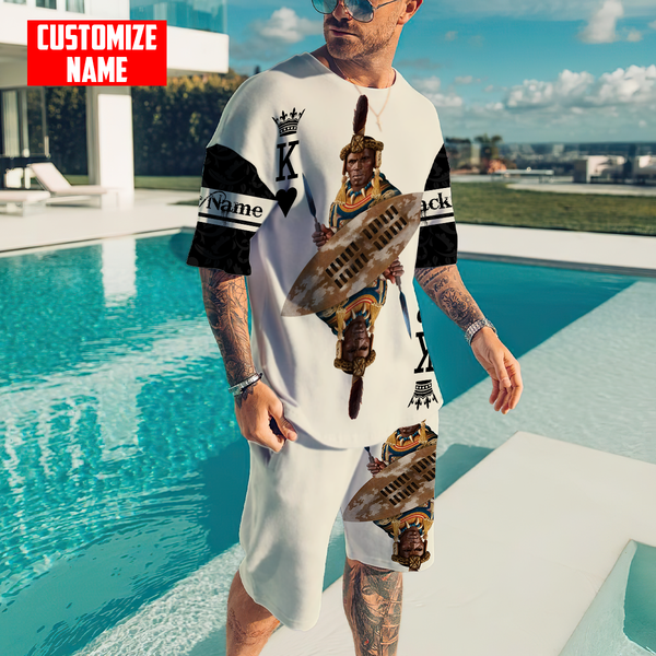 African Culture Black King Zulu Unisex Hoodie ML Personalize Name