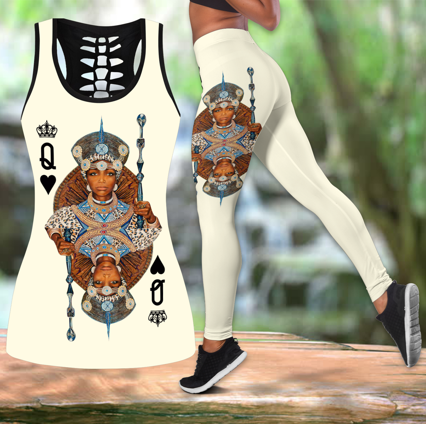 African Culture Black Queen Zulu Legging & Tank top