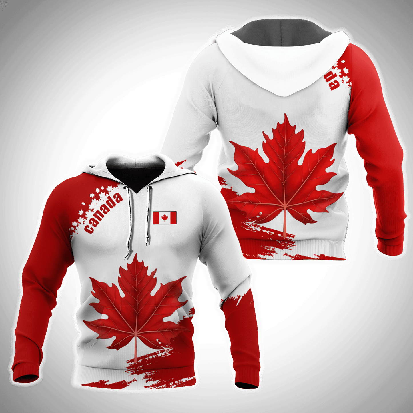 Canada Day No3 Name Pullover Premium Unisex Hoodie Maple Leaf