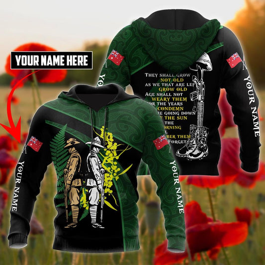 Tmarc Tee Anzac day custom name the ode Australia and Kiwi 3D print shirt