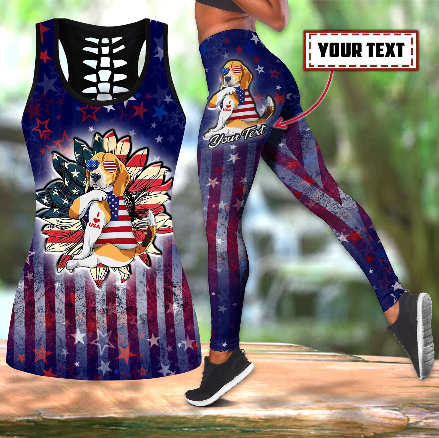 American Dog Personalize Legging & Tank Top