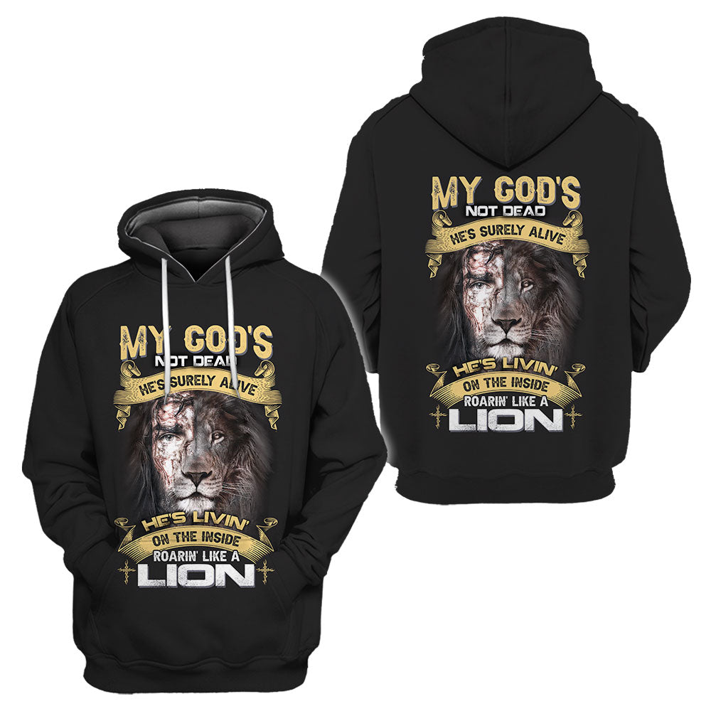 's living on the inside Roarin' like a Lion - T shirt Style for Men Father's Day Gift