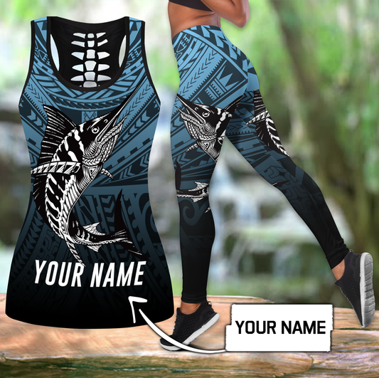 Amazing Polynesian Mahi Mahi Go Fishing  Personalized Deluxe Legging & Tank top ML SN26032101