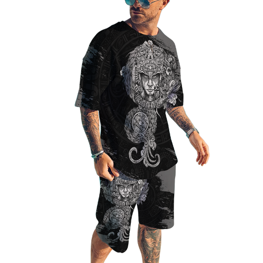 Aztec 3D All Over Printed Combo T-Shirt BoardShorts