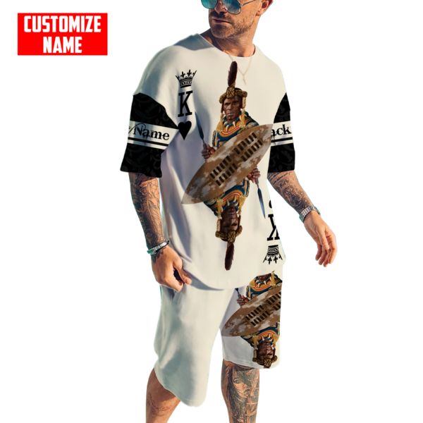 African Culture Black King Zulu Unisex Hoodie ML Personalize Name