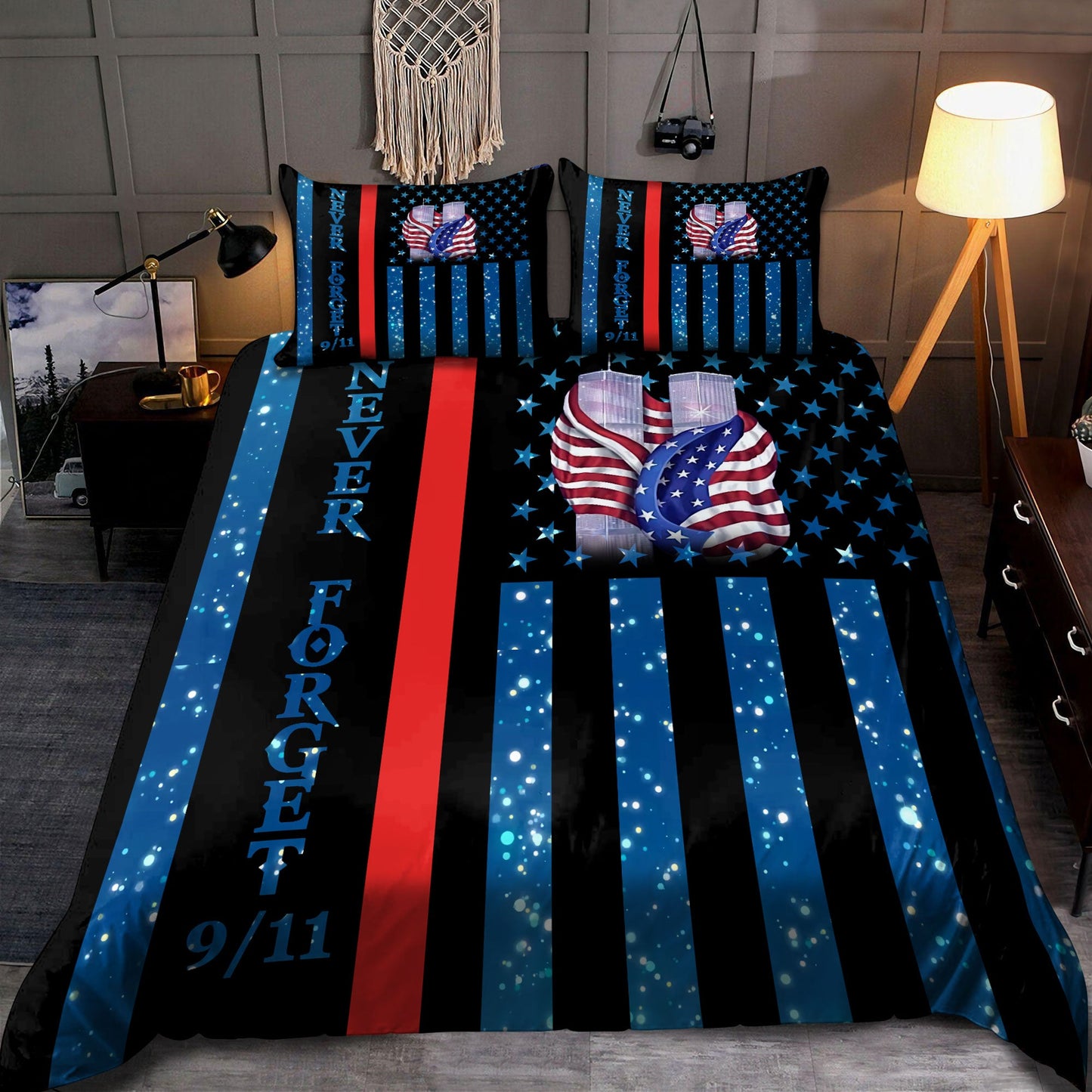 Never Forget Firefigter Bedding Set