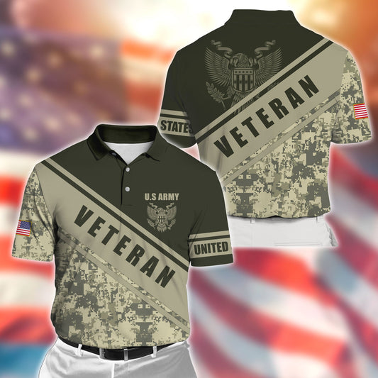 US Army Veteran 3D All Over Printed Shirts