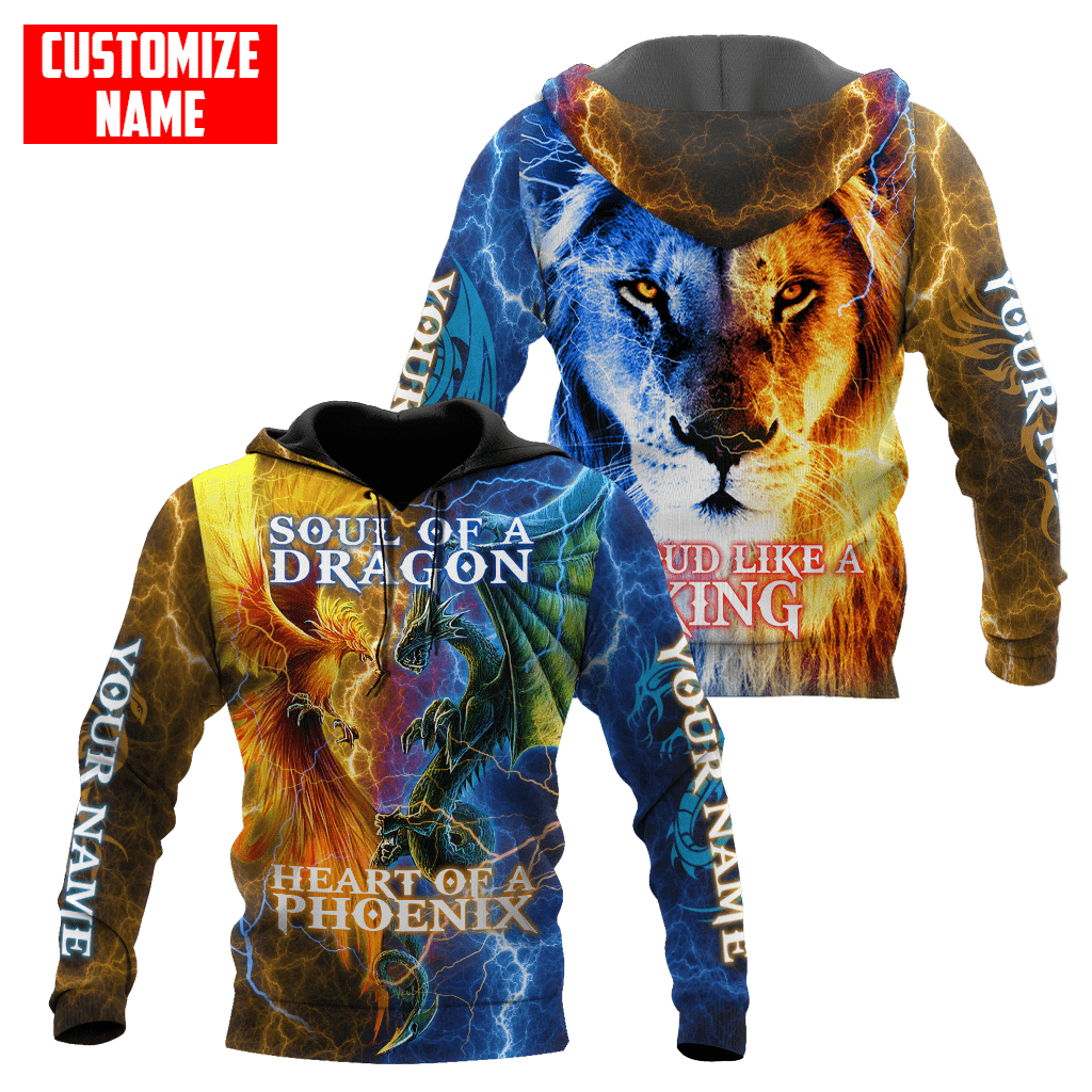 The Power Of Three Souls Dragon Phoenix Lion 3D All Over Printed Unisex Shirts