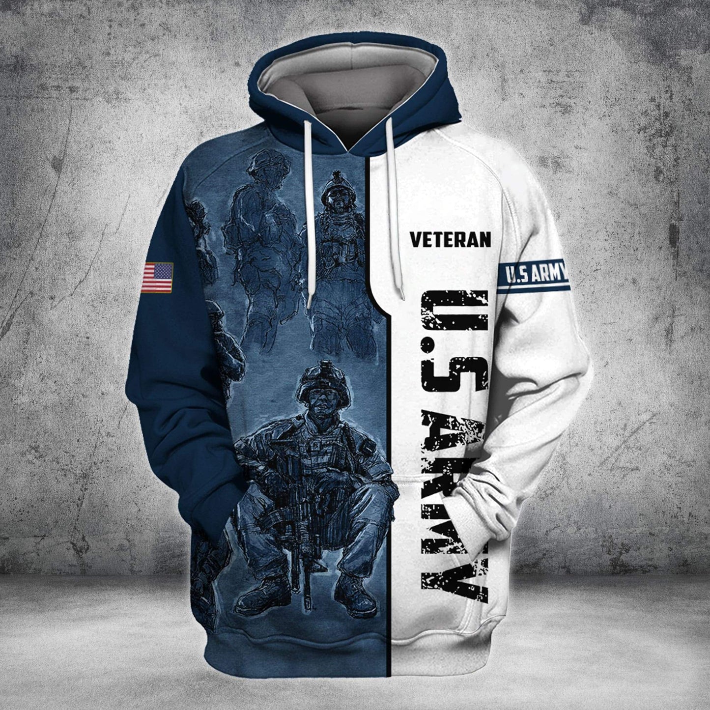 US Veteran 3D All Over Printed Unisex Hoodie