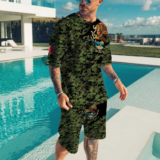 Aztec Mexican Combo T-shirt and Short 3D All Over Printed