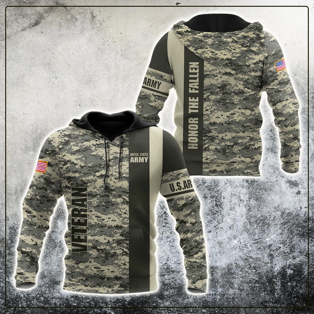 US Army Veteran Personalized name 3D All Over Printed Unisex Shirts