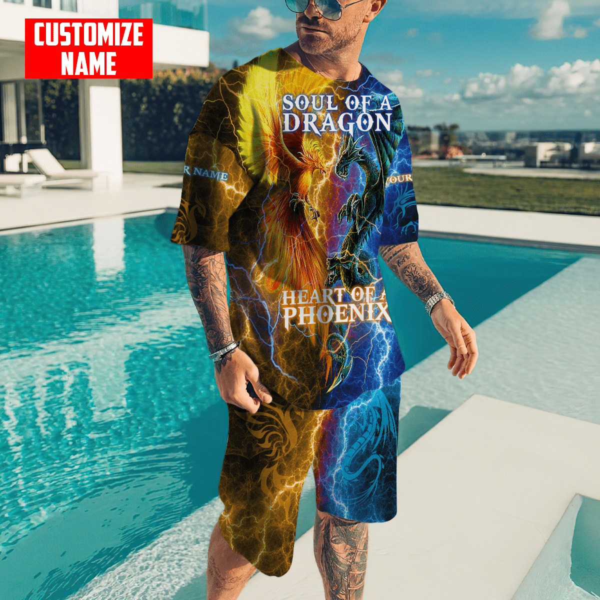 The Power Of Three Souls Dragon Phoenix Lion 3D All Over Printed Unisex Shirts