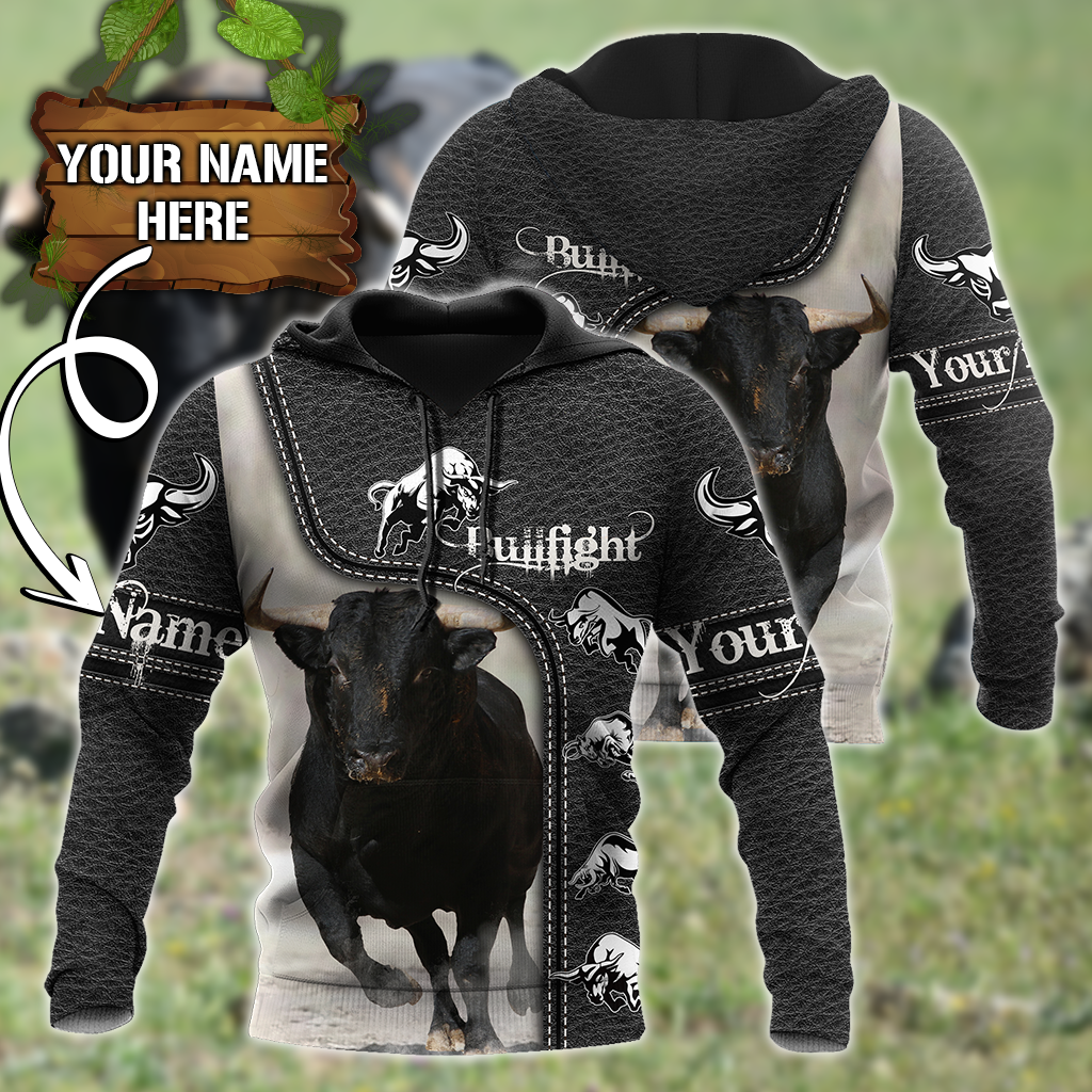 Bullfight Persionalized Your Name 3D All Over Printed Shirts