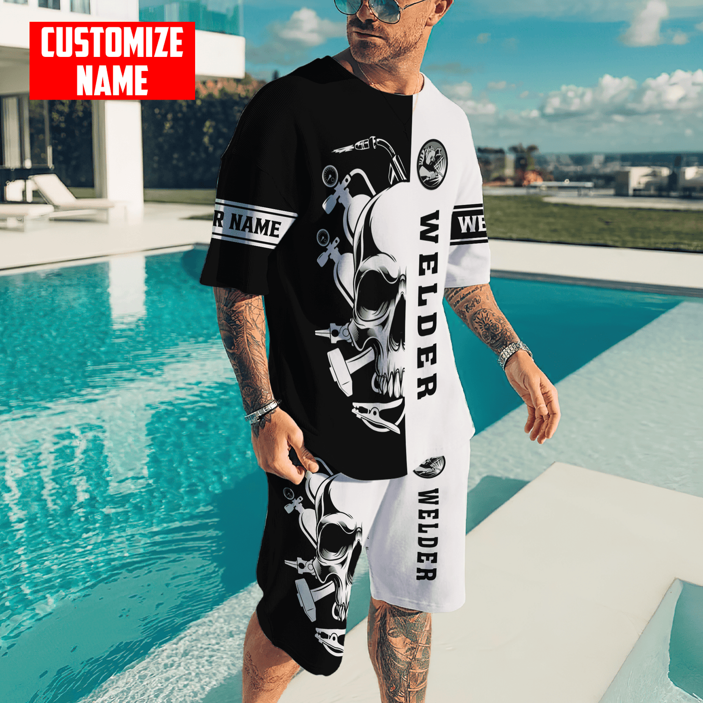 Tmarc Tee Personalized Welder Apparel Skull Welding