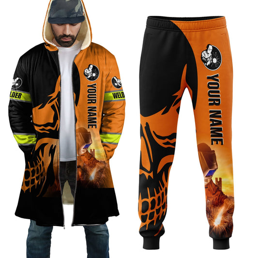 Tmarc Tee Personalized Welder 3D Printed Combo Zip Cloak & Sweatpant Welding For Winter