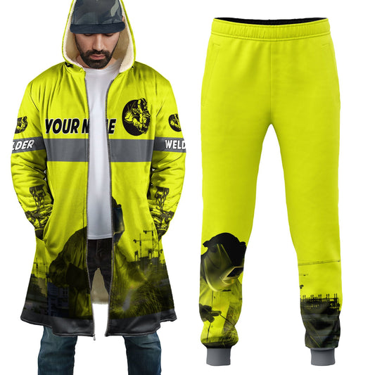 Tmarc Tee Personalized Welder 3D Printed Combo Zip Cloak & Sweatpant Welding For Winter