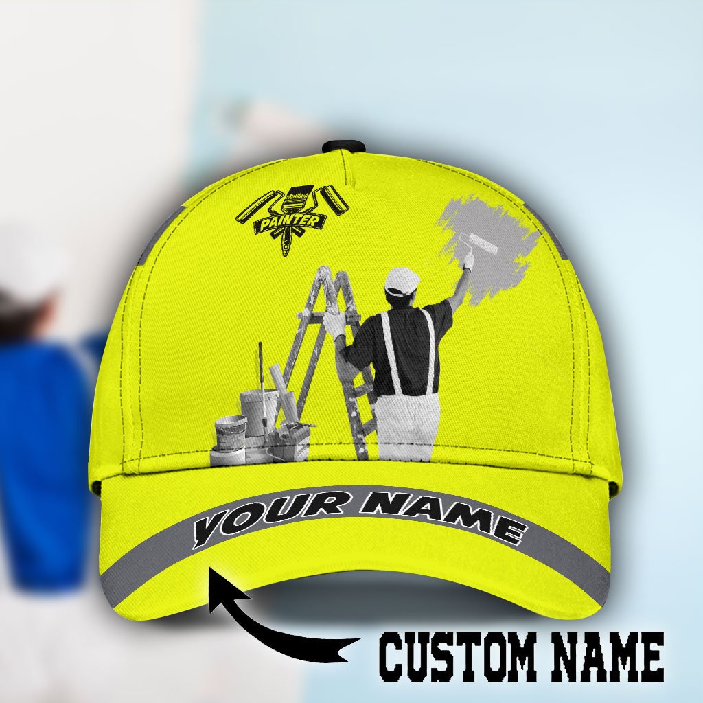 Tmarc Tee Personalized Name Painter Classic Cap Yellow Neon