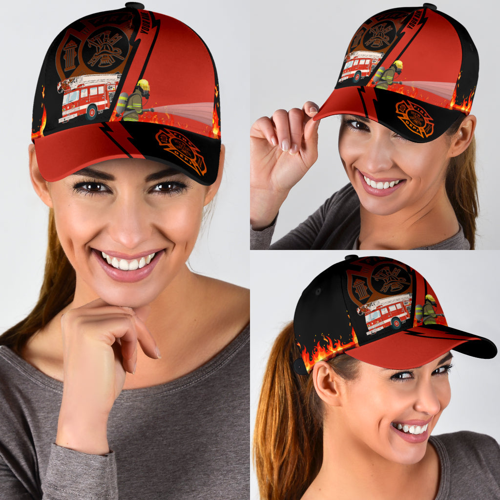 Customize Name Firefighter Classic Cap