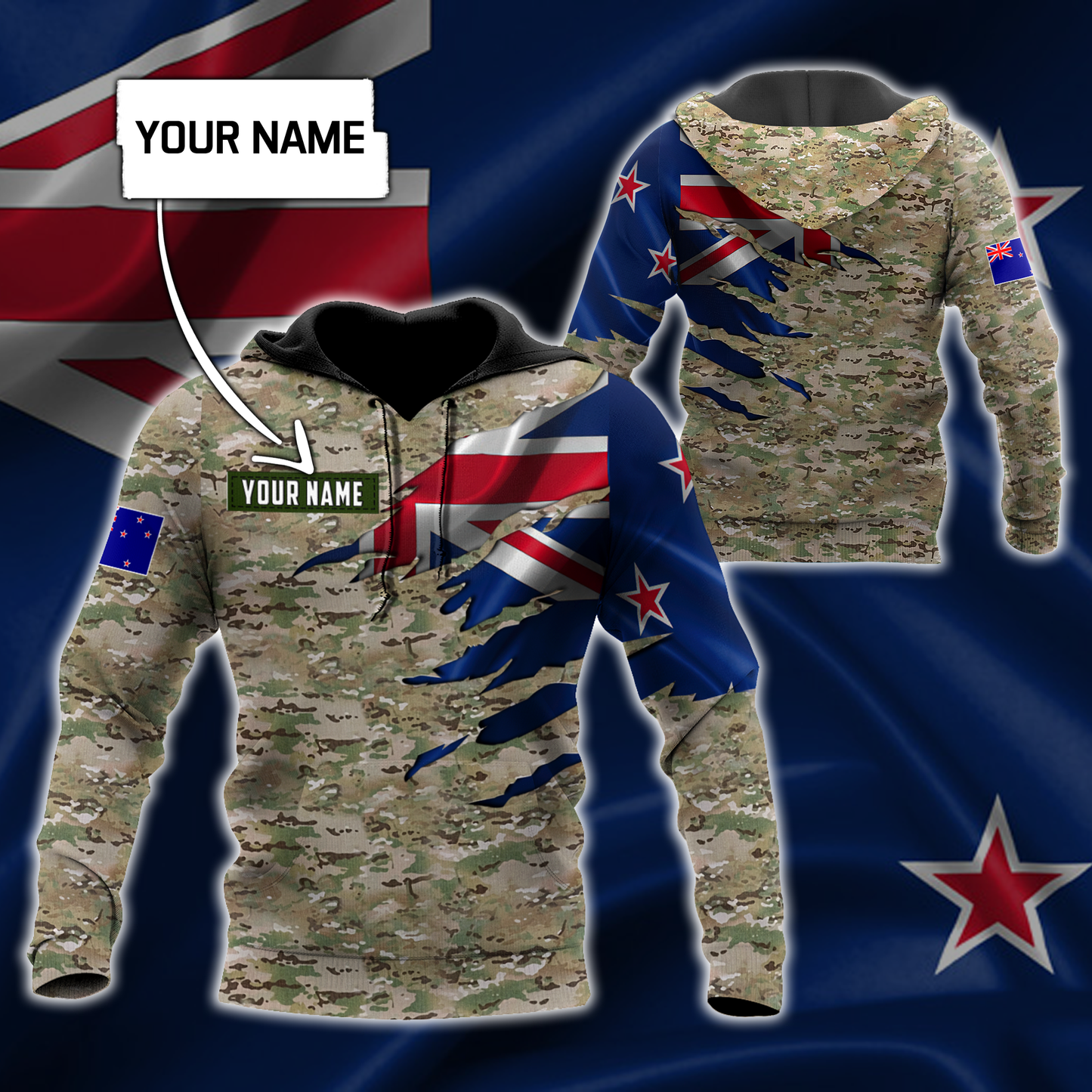 Tmarc Tee Remembrance New Zealand in my heart Camo 3D print shirts