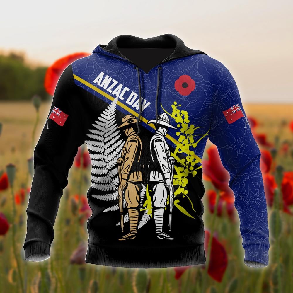 Tmarc Tee Anzac Day blue version Australia and Kiwi 3D print shirts