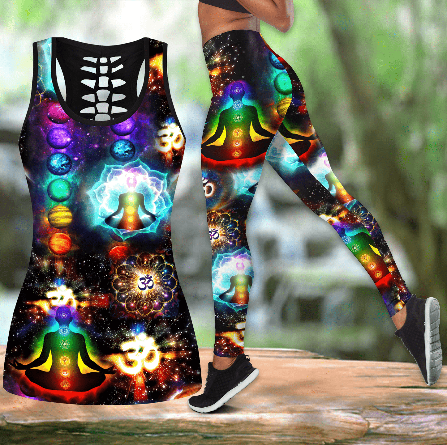 Yoga Menditation Combo Legging + Tank Top 3D All Printed