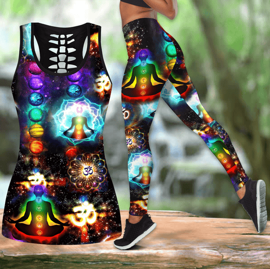 Yoga Menditation Combo Legging + Tank Top 3D All Printed