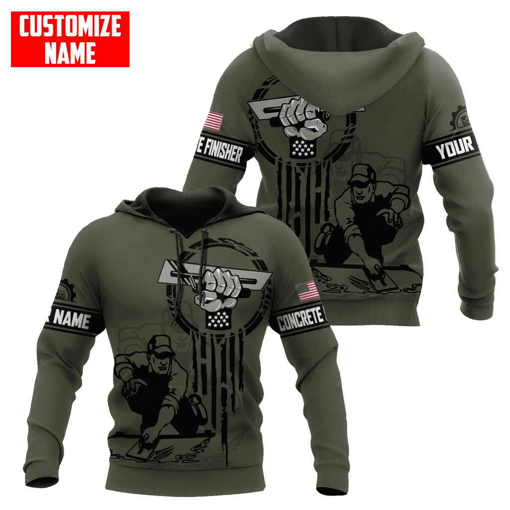 US Concrete Finisher Tool Pride Custom name 3D Printed Shirts