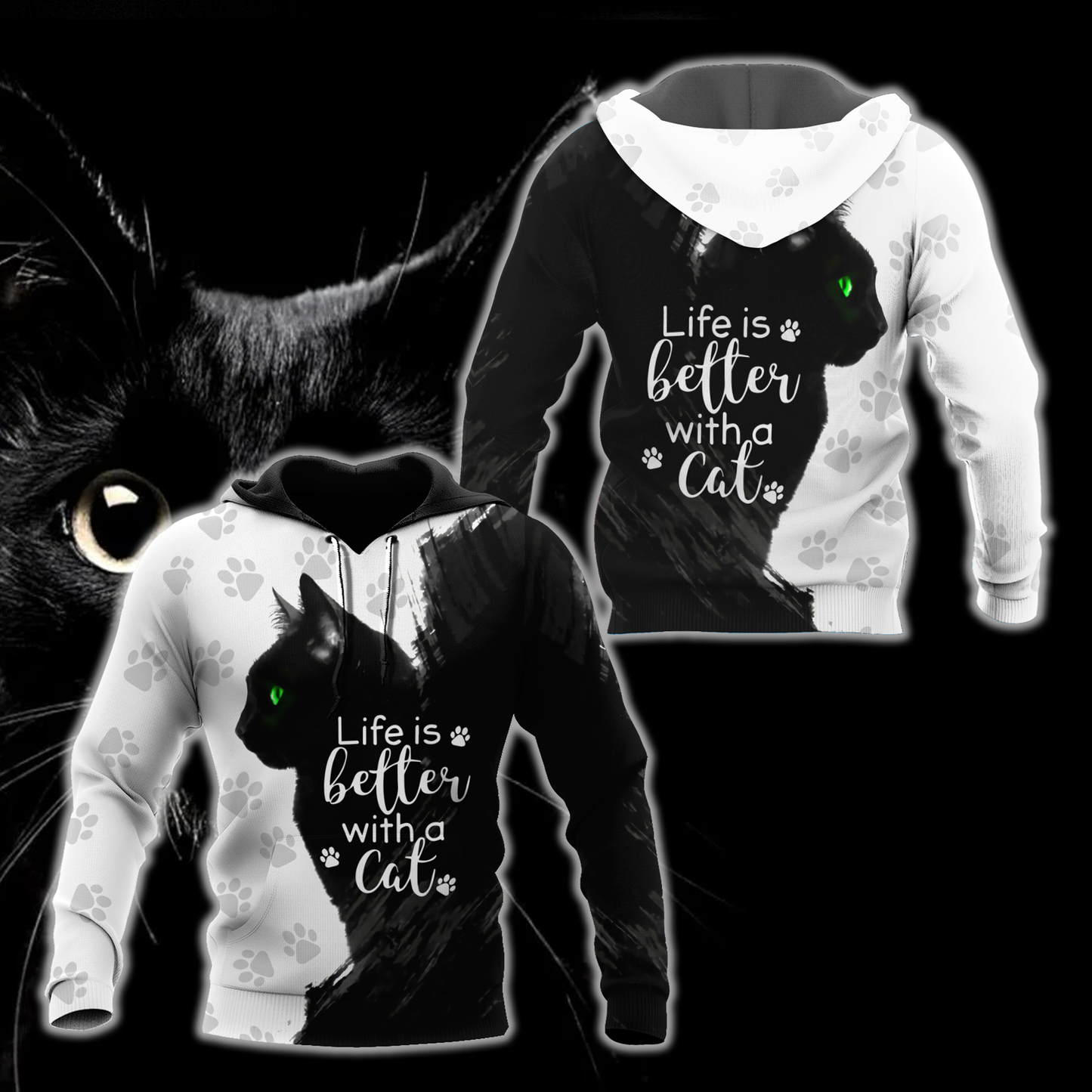 Black Cat 3D All Over Printed Shirts