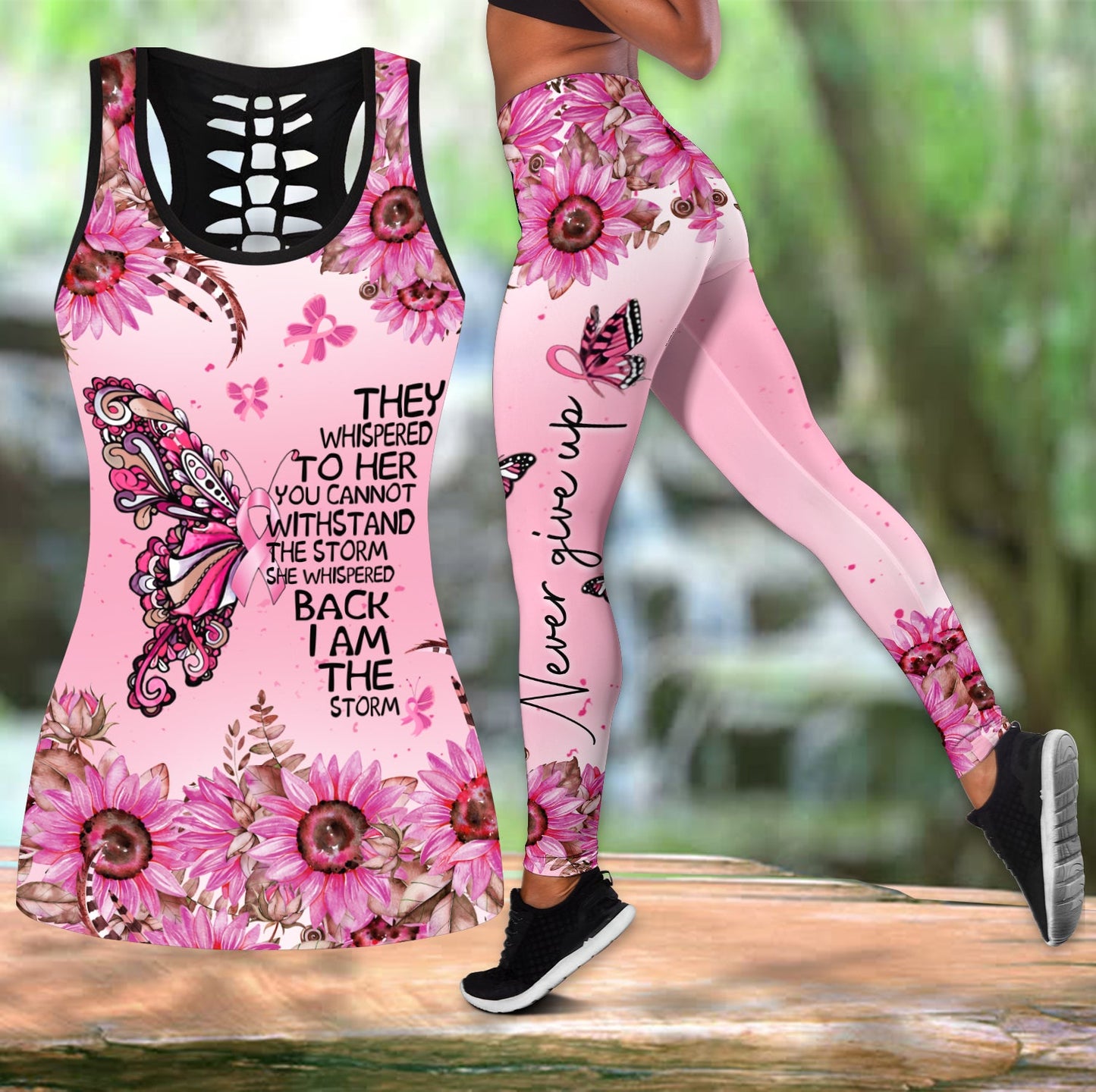 Breast Cancer Awareness Combo Legging And Tank Top