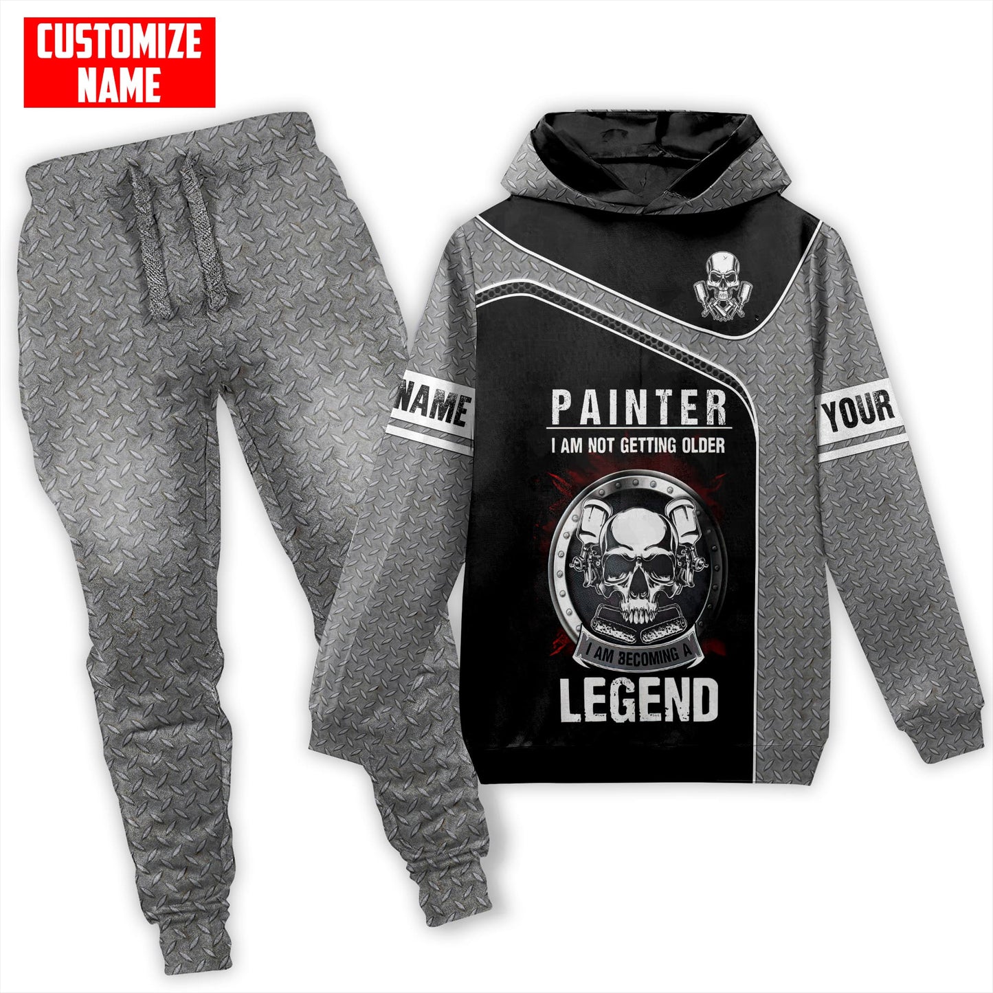 Tmarctee Customized Name House Painter 3D All Over Printed Combo Hoodie + Sweatpant HP34 TNA04112104