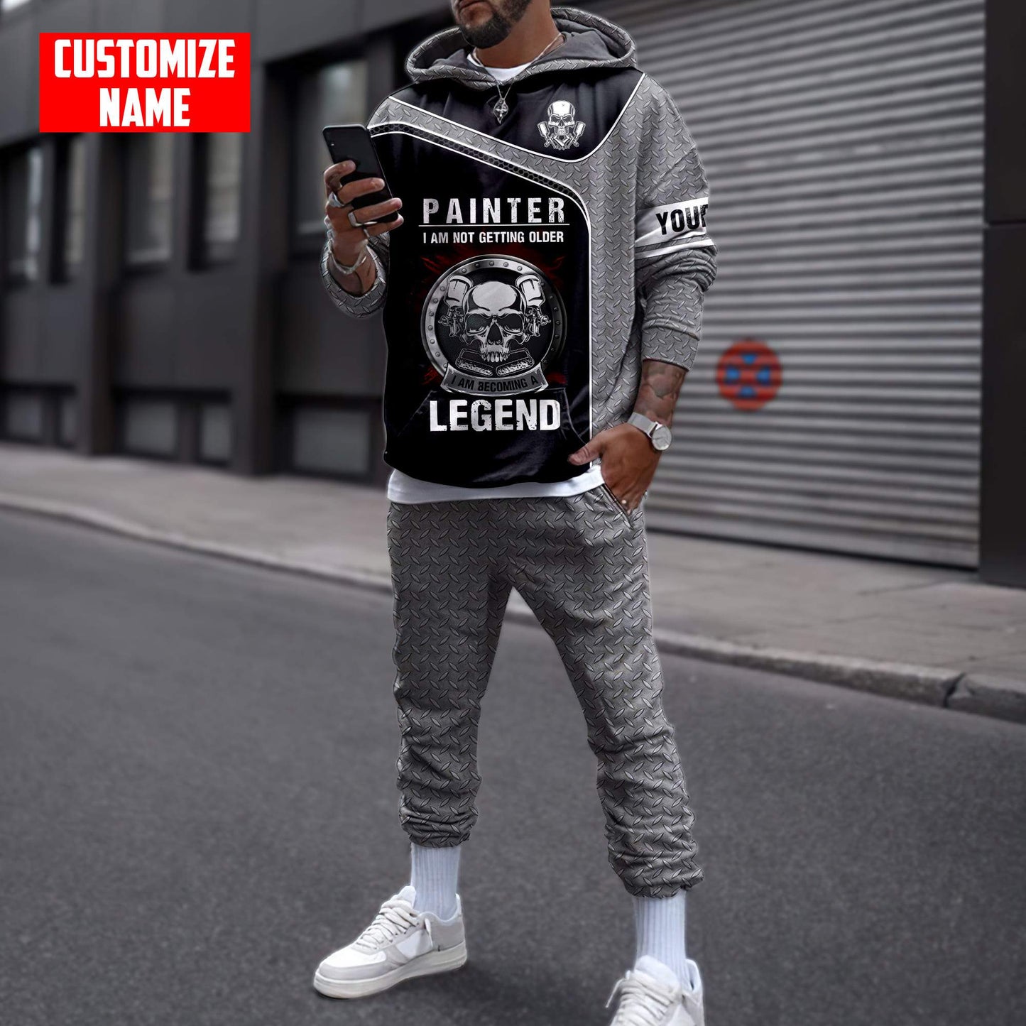 Tmarctee Customized Name House Painter 3D All Over Printed Combo Hoodie + Sweatpant HP34 TNA04112104