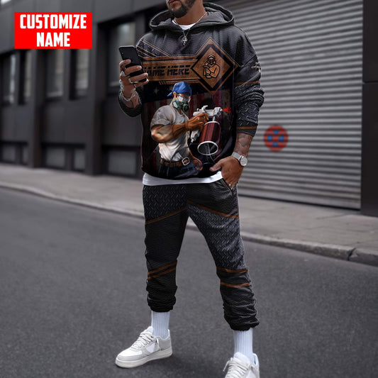 Tmarctee Customized Name House Painter 3D All Over Printed Combo Hoodie + Sweatpant HP36 TNA13112102ND