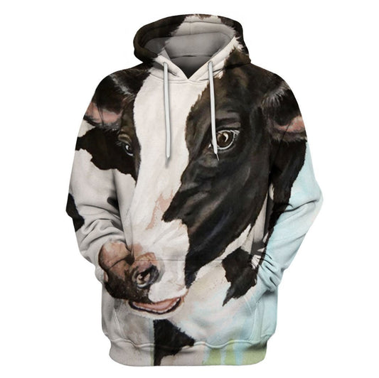 3D All Over Print Cow Painting Hoodie-Apparel-6teenth World-Hoodie-S-Vibe Cosy™