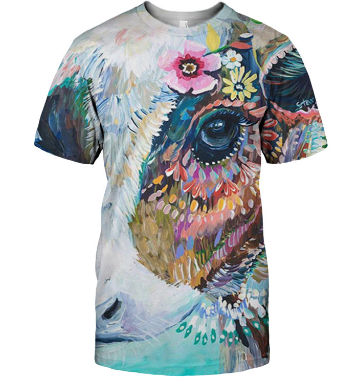 3D AOP Cow Shirt NHT051018.04-Apparel-6teenth World-T-Shirt-S-Vibe Cosy™