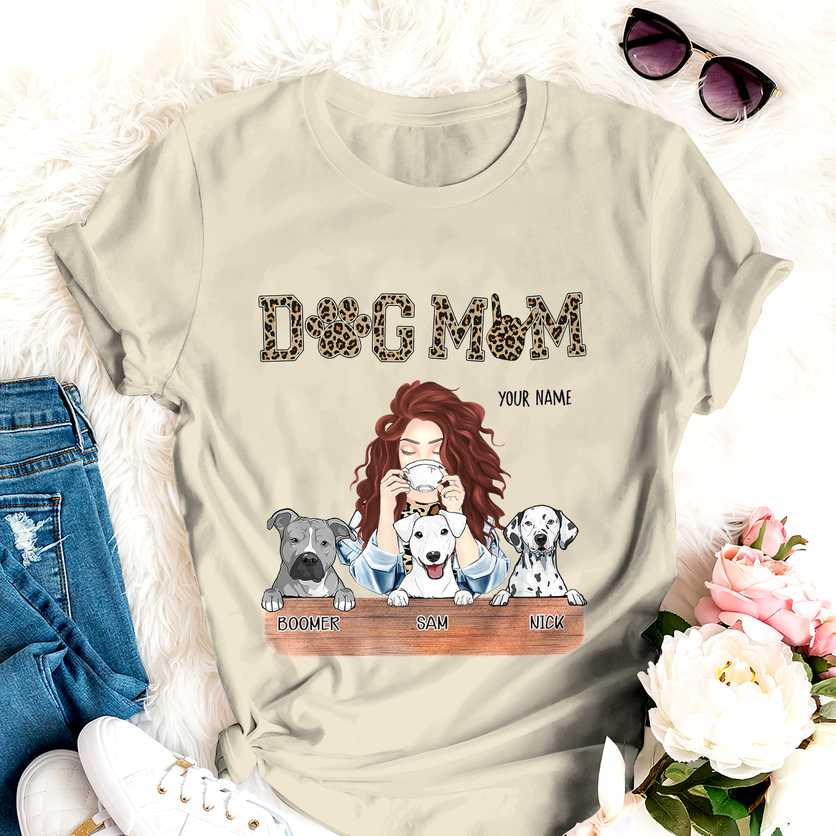 Personalized Dog T-shirt Dog Mom