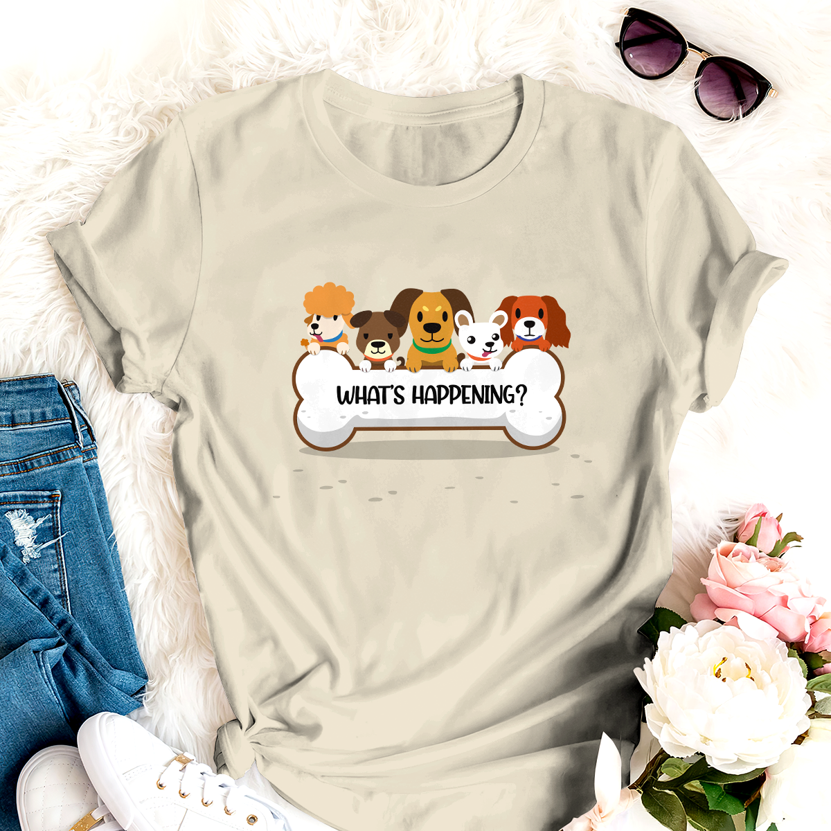 What's Happening Dog T-shirt Special Gfit For Mom Dad Friends