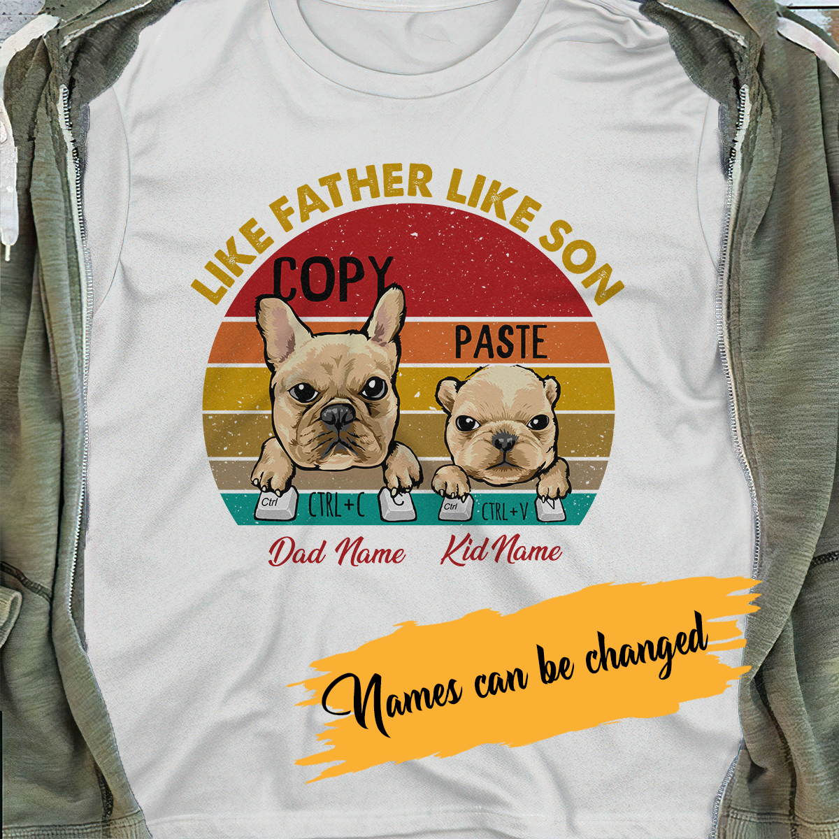 Like Father Like Son Personalized Dog T-shirt Father's Day